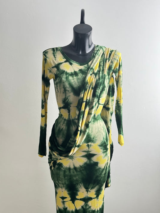 Dampé vert et jaune